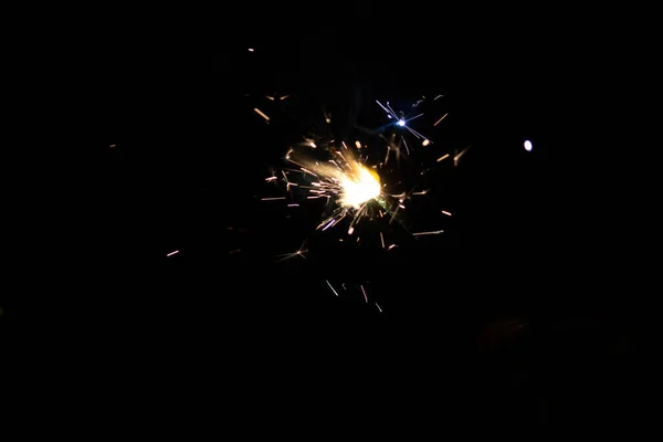 Closeup Shot Sparkler Night — Stock Photo, Image