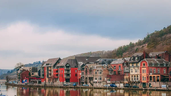 Dinant Belgique Février 2014 Vue Sur Ville Dinant Belgique Meuse — Photo