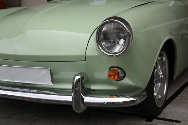 Closeup Shot Green Car — Foto Stock