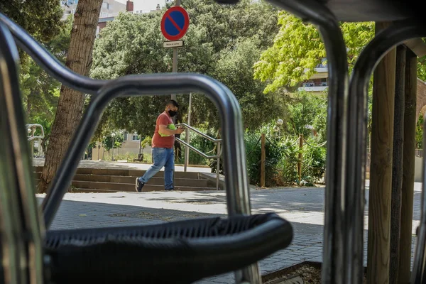 Barcelona Spanien September 2020 Menschen Auf Der Straße Während Der — Stockfoto