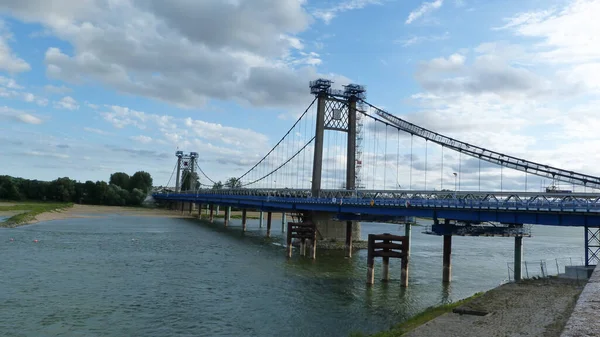 Closeup Shot Bridge River Ancenis France — Stock Photo, Image