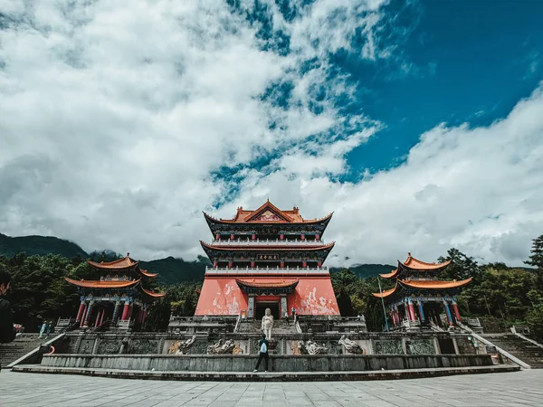 中国の寺院の閉鎖的なショット — ストック写真