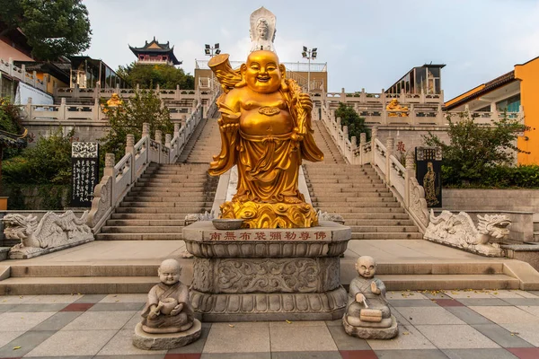 Nahaufnahme Einer Skulptur Einem Buddha Tempel — Stockfoto
