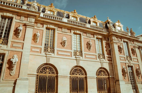 Beautiful Vintage Detail Shot Versailles Palace Paris — Stock Photo, Image
