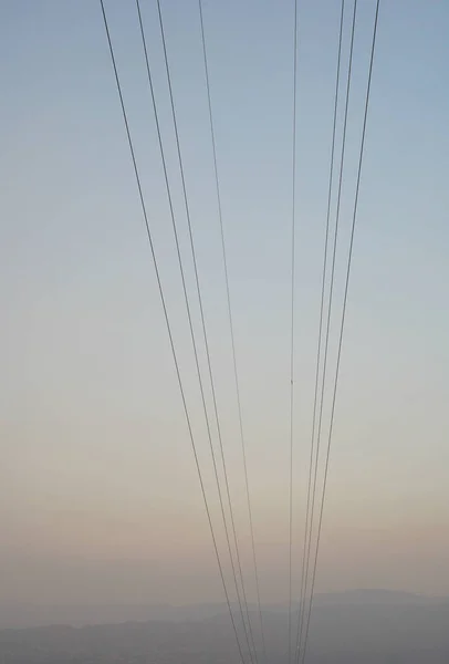 Tiro Panorâmico Vertical Céu Perfeito Para Papéis Parede — Fotografia de Stock