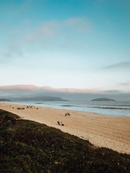 Vue Verticale Une Plage Sable Fin Rio Brésil Par Temps — Photo