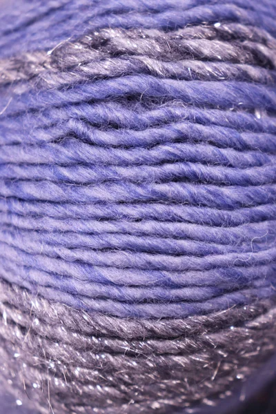 Closeup Shot Wool Cotton Threads Knitting Crochet — Stock Photo, Image