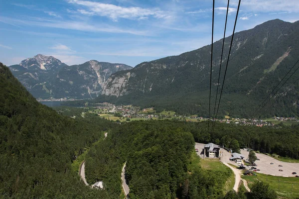 Belo Tiro Aéreo Montanhas Dachstein Localizado Obertraun Áustria — Fotografia de Stock