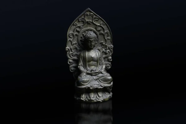 Gros Plan Une Sculpture Bouddha — Photo
