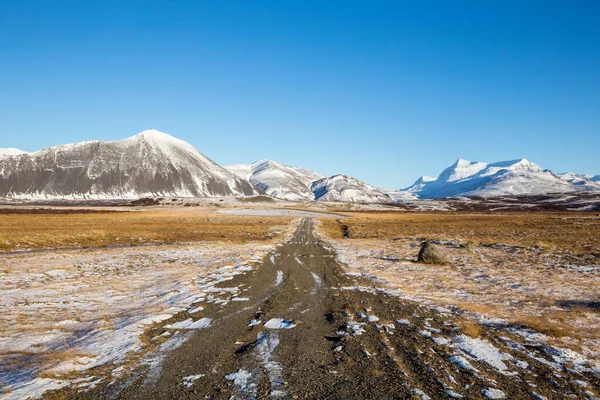 Захватывающий Вид Красивые Заснеженные Горы Исландии — стоковое фото