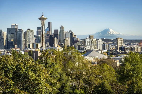 Panorama Aérien Seattle City Skyline Washington États Unis — Photo