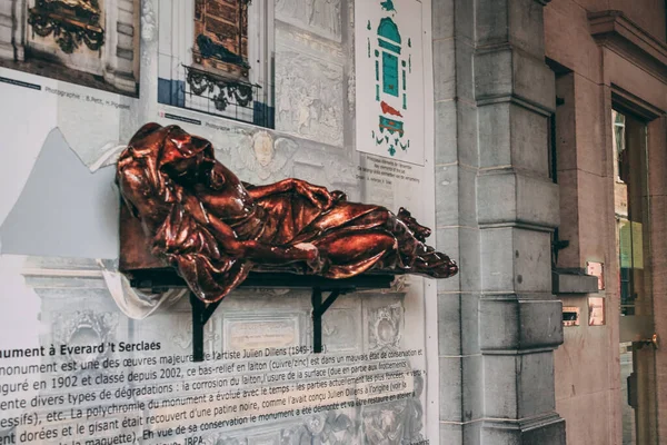 Brüssel Belgien Februar 2014 Statue Von Everard Serclaes Brüssel Belgien — Stockfoto