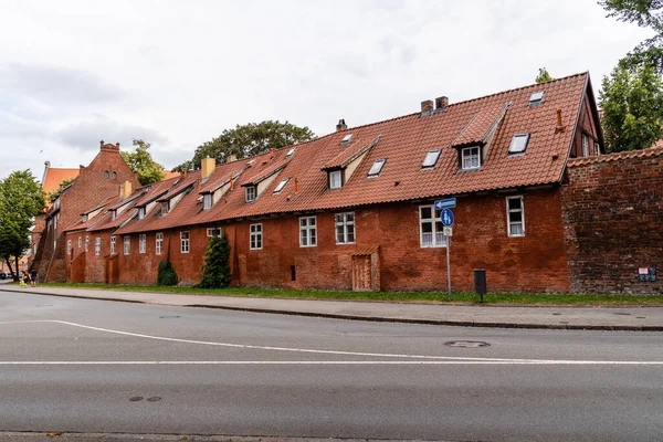 Piękny Stary Murowany Budynek Stralsund Niemcy — Zdjęcie stockowe