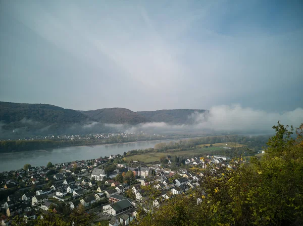 Plan Angle Élevé Village Près Bonn Allemagne Capturé Par Matin — Photo