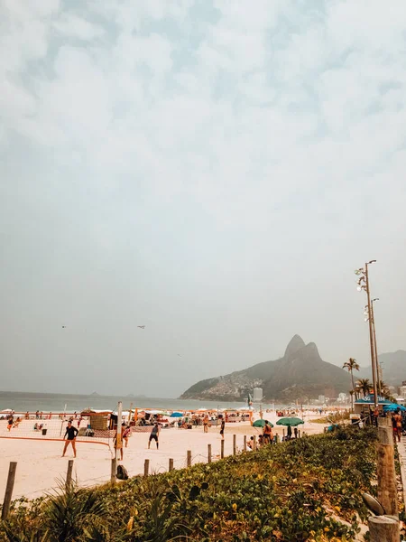 Rio Janeiro Brasile 2020 Splendido Paesaggio Del Tramonto Dorato Una — Foto Stock