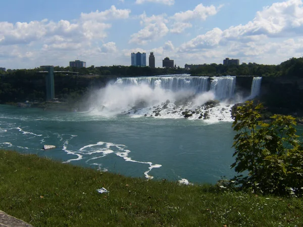 Una Amplia Toma Cascada Del Niágara Canadá —  Fotos de Stock