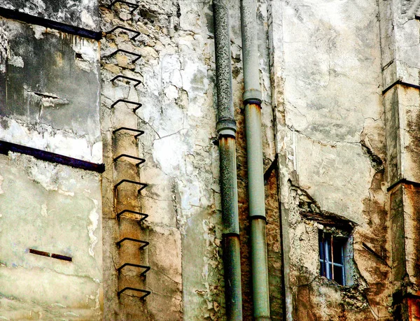 Eine Nahaufnahme Rostiger Details Einem Alten Gebäude — Stockfoto