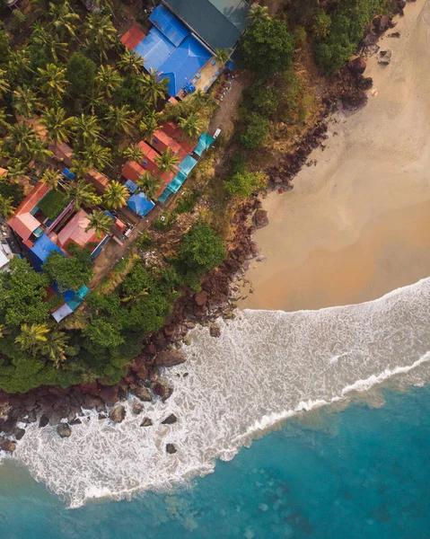 Een Top View Shot Van Woningen Varkala Beach — Stockfoto