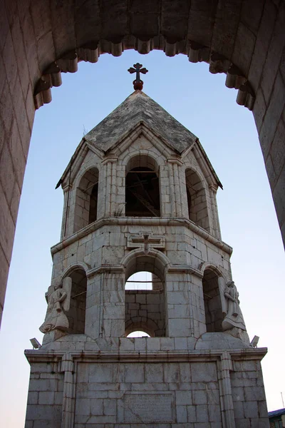 Nízký Úhel Záběru Ghazanchetsots Katedrály Shushi Náhorního Karabachu — Stock fotografie