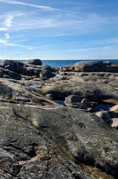 Uitzicht Archipel Göteborg Blauwe Lucht Zee Kliffen Een Mooie Dag — Stockfoto