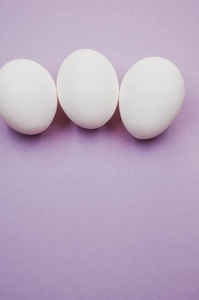 Disparo Vertical Huevos Blancos — Foto de Stock