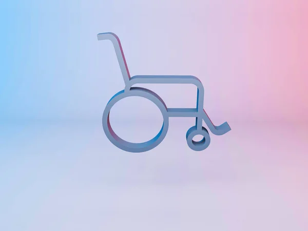 Illustration Wheelchair Icon Gradient Background — Stok fotoğraf