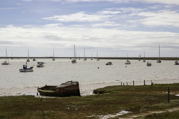 Orford United Kingdom Aug 2020 Покинутий Човен Річці Оре Орфорді — стокове фото