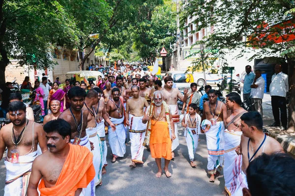 Bengaluru India Kwi 2017 Południowo Indyjski Festiwal Obchodzony Przez Indyjskiego — Zdjęcie stockowe