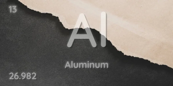 Aluminium Chemisches Element Atomare Daten Und Symbol Illustration Hintergrund — Stockfoto