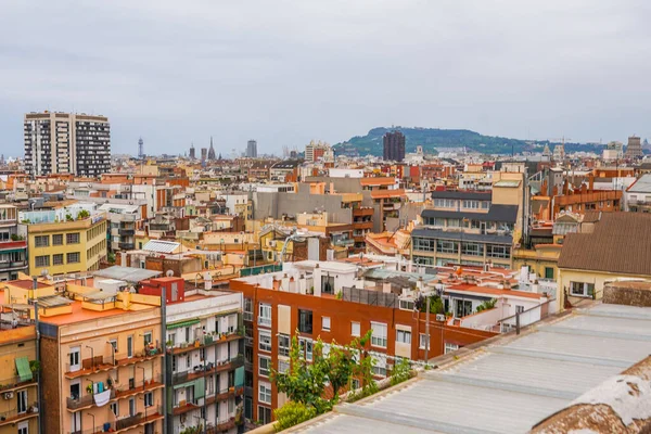 Spanya Nın Barselona Kentindeki Binaların Hava Manzarası — Stok fotoğraf