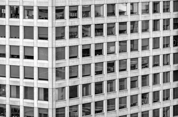 Vista Perto Edifício Arranha Céus Década 1970 Numa Grande Cidade — Fotografia de Stock