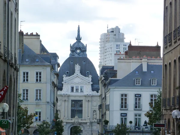 Ένα Κοντινό Πλάνο Κτιρίων Στη Ρεν Της Γαλλίας — Φωτογραφία Αρχείου