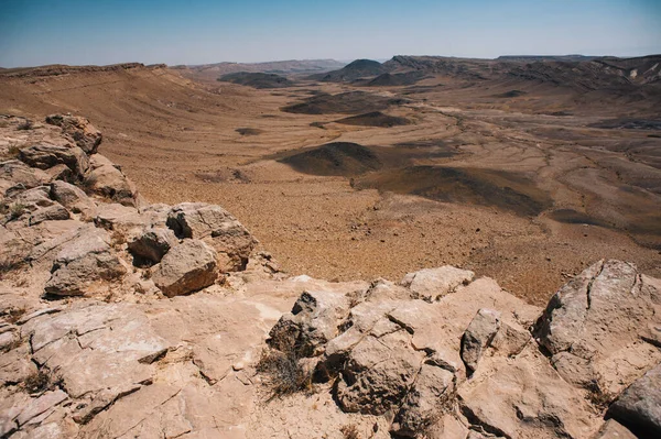 Bela Paisagem Deserto Negev Com Colinas Rochosas Israel — Fotografia de Stock