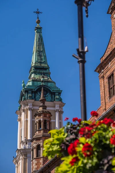 Вертикальний Виріб Церкви Святого Духа Торуна Польщі — стокове фото
