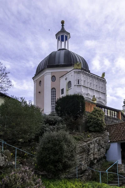 Portmeirion Reino Unido Febrero 2019 Edificio Pueblo Portmeirion Norte Gales — Foto de Stock