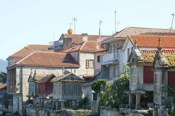 Gros Plan Sur Les Bâtiments Combarro Galice Espagne — Photo