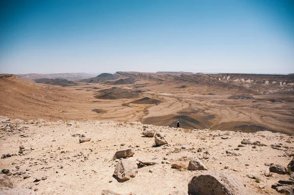 Gyönyörű Táj Sivatagban Negev Sziklás Dombok Homok Izraelben — Stock Fotó