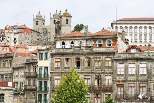 Portekiz Eski Porto Bölgesinin Güzel Bir Manzarası — Stok fotoğraf