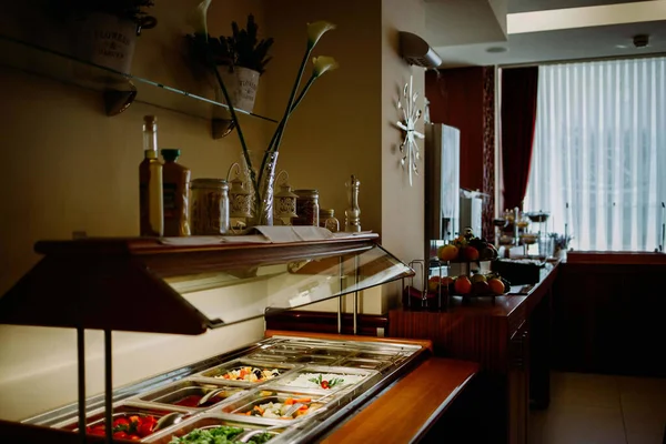 Атмосферный Снимок Ресторана Шведский Стол — стоковое фото