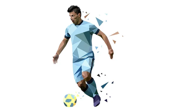 Eine Illustration Des Fußballers Der Mit Dem Ball Spielt Isoliert — Stockfoto