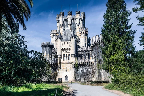Покинутий Замок Бутрон Пайс Васко Кастільйо Бутрон Іспанія — стокове фото