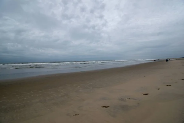 Eine Nahaufnahme Der Insel Borkum Deutschland Bei Trübem Wetter — Stockfoto