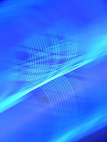 Eine Vertikale Aufnahme Allmählicher Rhythmischer Lichtwellen Auf Blauem Hintergrund — Stockfoto