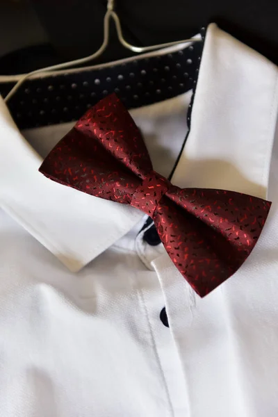 Vertical Shot Bow Tie Shirt — Stock Photo, Image