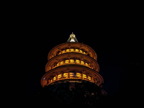 Famoso Tempio Del Cielo Illuminato Pechino Cina Notte — Foto Stock