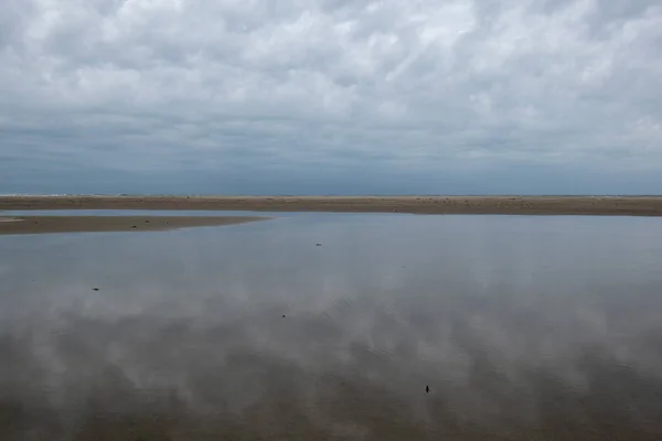 Close Ilha Borkum Alemanha Durante Tempo Sombrio — Fotografia de Stock