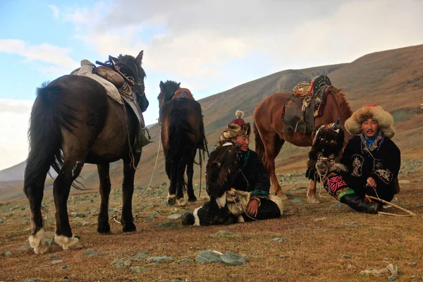 Ulgii Mongolia Września 2019 Festiwal Złotego Orła Mongolia Festiwal Orłów — Zdjęcie stockowe