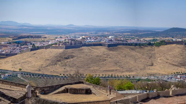 Uma Visão Aérea Bela Cidade Elvas Portugal — Fotografia de Stock