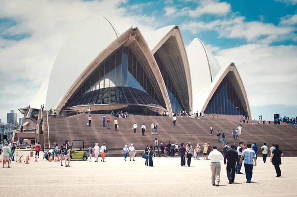 Sydney Autriche Janv 2014 Des Gens Marchent Devant Opéra Sydney — Photo