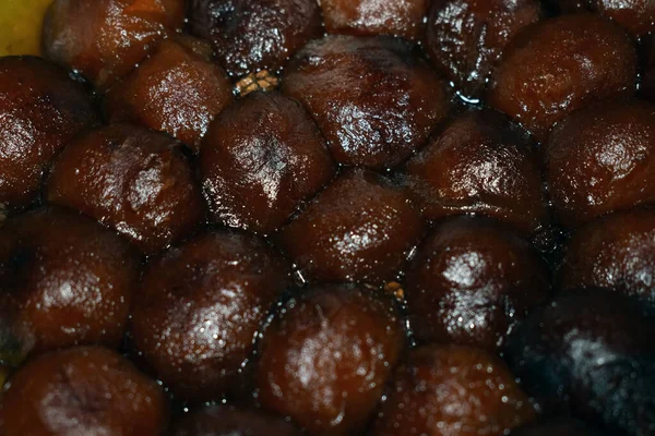 Closeup Indian Sweet Gulab Jamun — Stock Photo, Image